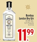 London Dry Gin im EDEKA Prospekt London Dry Gin von Bombay im aktuellen EDEKA Prospekt für 11,99 €