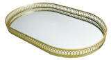Plateau miroir en métal en promo chez B&M Créteil à 9,99 €