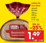 Urkorn Brot von Lieken im aktuellen Netto Marken-Discount Prospekt für 1,49 €