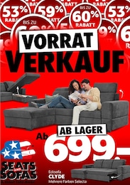 Der aktuelle Seats and Sofas Prospekt: VORRAT-VERKAUF