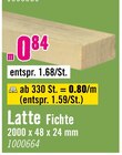 Latte Fichte Angebote bei Hornbach Gelsenkirchen für 0,80 €
