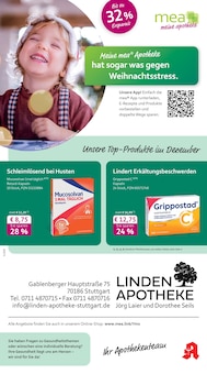 Aktueller mea - meine apotheke Prospekt "Unsere Dezember-Angebote" Seite 1 von 4 Seiten für Stuttgart