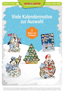 Westlotto Prospekt der Woche "Die Rubbel-Adventskalender sind wieder da!" Seite 2, 13.11.2023 bis 30.11.2023 für Oberhausen Aktueller Westlotto Prospekt "Die Rubbel-Adventskalender sind wieder da!" Seite 2 von 4 Seiten für Oberhausen