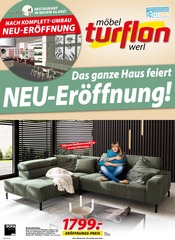 Sofa im Möbel Turflon Prospekt in Hemer Aktueller Möbel Turflon Prospekt mit Sofa, "Das ganze Haus feiert NEU-Eröffnung", Seite 1