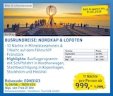 BUSRUNDREISE: NORDKAP & LOFOTEN Angebote von trendtours Touristik GmbH bei EDEKA Karlsruhe für 999,00 €