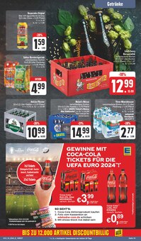 Coca Cola im EDEKA Prospekt "Wir lieben Lebensmittel!" mit 24 Seiten (Schwabach)