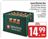 Münchner Bier im Angebot bei EDEKA in Zwickau Münchner Bier Angebote von Spaten bei EDEKA Zwickau für 14,99 €