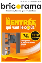 Prospectus Bricolage Bricorama en cours à Décines-Charpieu et alentours, "LA RENTRÉE qui vaut le coût !", 8 pages, 20/08/2025 - 07/09/2025 Catalogue Bricolage Bricorama en cours à Décines-Charpieu et alentours, "LA RENTRÉE qui vaut le coût !", 8 pages, 20/08/2025 - 07/09/2025