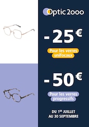 Catalogue Opticiens Optic 2000 en cours à Puteaux et alentours, "Optic 2000", 1 page, 01/07/2025 - 30/09/2025
