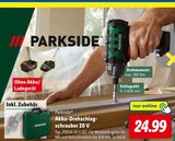 Akku-Drehschlagschrauber 20 V im Angebot bei Lidl in Pulheim Akku-Drehschlagschrauber 20 V Angebote von Parkside bei Lidl Pulheim für 24,99 €