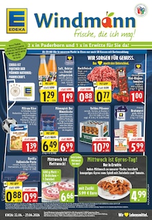 EDEKA Prospekt der Woche "Aktuelle Angebote" Seite 1, 22.06.2026 bis 27.06.2026 für Paderborn Aktueller EDEKA Prospekt "Aktuelle Angebote" Seite 1 von 24 Seiten für Paderborn