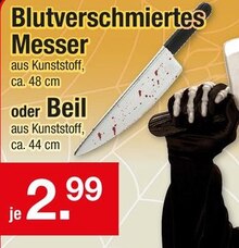 Blutverschmiertes Messer oder Beil bei Zimmermann in Bremerhaven Blutverschmiertes Messer oder Beil im Angebot bei Zimmermann Bremerhaven für 2,99 €