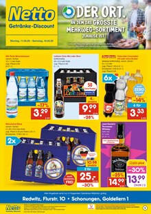 Jack Daniels im Netto Marken-Discount Prospekt "DER ORT, AN DEM DU IMMER AUSGEZEICHNETE PREISE FINDEST." mit 6 Seiten (Schonungen)