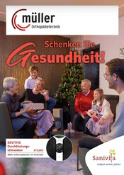 Aktueller Orthopädie Müller GmbH Sanitätshaus Prospekt in Zirndorf und Umgebung, "Schenken Sie Gesundheit!" mit 6 Seiten, 13.11.2024 - 31.01.2025