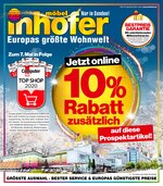 Möbel Inhofer Prospekt für Römerstein mit 32 Seiten Möbel Inhofer Prospekt für Römerstein: "Jetzt online 10% Rabatt zusätzlich auf diese Prospektartikel!", 32 Seiten, 11.01.2021 - 24.01.2021