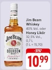 Whiskey oder Honey Likör Angebote von Jim Beam bei E center Worms für 10,99 €