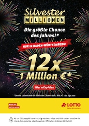Lotto Baden-Württemberg Prospekt für Gaggenau mit 1 Seite Lotto Baden-Württemberg Prospekt für Gaggenau: "Silvester Millionen - Die größte Chance des Jahres!", 1 Seite, 03.11.2025 - 15.11.2025