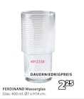 FERDINAND Wasserglas Angebote bei JYSK Rheine für 2,25 €