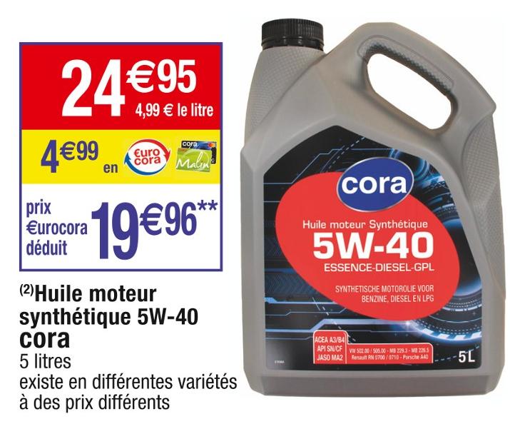 Huile 5W30 Essence Et Diesel 5L à Prix Carrefour