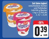 Aktuelles Sahne Joghurt Angebot bei E center in Würzburg ab 0,39 €