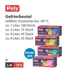 Gefrierbeutel 1 Liter im V-Markt Prospekt Gefrierbeutel 1 Liter von Pely im aktuellen V-Markt Prospekt für 2,49 €