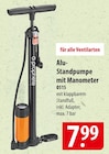 Alu-Standpumpe mit Manometer Angebote bei famila Nordost Stade für 7,99 €