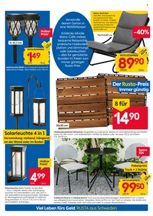 Gartensitzmöbel im aktuellen Rusta Prospekt (Essen) Gartensitzmöbel im Rusta Prospekt "Willkommen zu Hause in Schweden!" mit 18 Seiten (Essen)