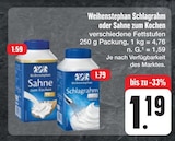 Schlagrahm oder Sahne zum Kochen bei E center im Bad Kissingen Prospekt für 1,19 €