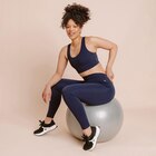 Legging de sport gainant taille haute bleu marine femme en promo chez La Halle Legging de sport gainant taille haute bleu marine femme dans le catalogue La Halle