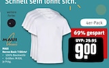 Herren Basic T-Shirts Weiß Angebote von MAUI SPORTS bei REWE Wetzlar für 9,00 €