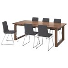 Tisch und 6 Stühle Eichenfurnier braun las./verchromt Gunnared dunkelgrau Angebote von MÖRBYLÅNGA / LILLÅNÄS bei IKEA Goslar für 1.178,94 €