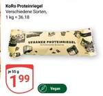Proteinriegel im Angebot bei GLOBUS in Ludwigshafen Proteinriegel Angebote von KoRo bei GLOBUS Ludwigshafen für 1,99 €