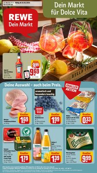 Aktueller REWE Prospekt "Dein Markt" Seite 1 von 24 Seiten für Stralsund