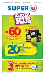 Prospectus Super U : «SUPER U» avec 48 pages, 29/09/2026 - 11/10/2026 Catalogue Super U en cours à Pierrefiche et aux alentours : «SUPER U» avec 48 pages, valable du 29/09/2026 au 11/10/2026