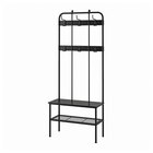Garderobenständer+Bank/Schuhaufbew. schwarz von NIPÅSEN für 99,99 € bei IKEA im Angebot Garderobenständer+Bank/Schuhaufbew. schwarz von NIPÅSEN im aktuellen IKEA Prospekt