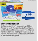 Luftentfeuchter im Angebot bei Bauzentrum Borgers in Wesel Luftentfeuchter Angebote von UHU bei Bauzentrum Borgers Wesel für 7,99 €