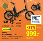 E-Faltrad FoldX 530 von CRIVIT im aktuellen Lidl Prospekt für 999,00 €