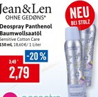 Deospray Panthenol Baumwollsaatöl Angebote von Jean&Len bei Kaufhaus Stolz Cuxhaven für 2,79 €
