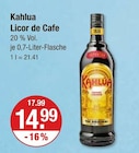 Licor de Cafe im V-Markt Prospekt Licor de Cafe von Kahlua im aktuellen V-Markt Prospekt für 14,99 €