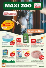 Catalogue Maxi Zoo avec 12 pages de promos Prospectus Maxi Zoo, "Rêves de Noël", pages, 30/11/2022 - 10/12/2022