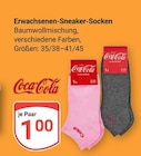 Erwachsenen-Sneaker-Socken im Angebot bei GLOBUS in Herne Erwachsenen-Sneaker-Socken Angebote von Coca-Cola bei GLOBUS Herne für 1,00 €