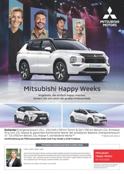 Aktueller Mitsubishi Werkstatt & Auto Prospekt in Fürth und Umgebung, "Mitsubishi Happy Weeks" mit 1 Seite, 15.09.2025 - 13.10.2025