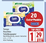 Feuchtes Toilettenpapier von Tempo für 1,29 € bei EDEKA im Angebot Feuchtes Toilettenpapier von Tempo im aktuellen EDEKA Prospekt