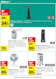 Prix et réduction Ventilateur Colonne dans le prospectus Carrefour en cours Offre Ventilateur Colonne dans le catalogue Carrefour du moment à la page 57