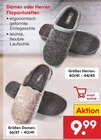 Aktuelles Damen oder Herren Filzpantoletten Angebot bei Netto Marken-Discount in Neuss ab 9,99 €