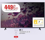 Téléviseur led 4k - LG - Extra à Fontenay-sous-Bois Téléviseur led 4k - LG en promo chez Extra Fontenay-sous-Bois à 449,90 €