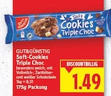 Soft-Cookies Triple Choc von GUT&GÜNSTIG für 1,49 € bei E center im Angebot Soft-Cookies Triple Choc von GUT&GÜNSTIG im aktuellen E center Prospekt