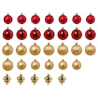 Aktuelles Baumschmuck 32-tlg. Kugel verschiedene Formen/rot goldfarben Angebot bei IKEA in Filderstadt ab 12,99 €