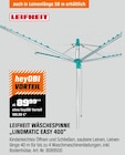 Wäschespinne „LINOMATIC EASY 400“ im Angebot bei OBI in Erkrath Wäschespinne „LINOMATIC EASY 400“ Angebote von LEIFHEIT bei OBI Erkrath für 89,99 €