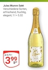 Sekt im Angebot bei GLOBUS in Homburg Sekt Angebote von Jules Mumm bei GLOBUS Homburg für 3,99 €